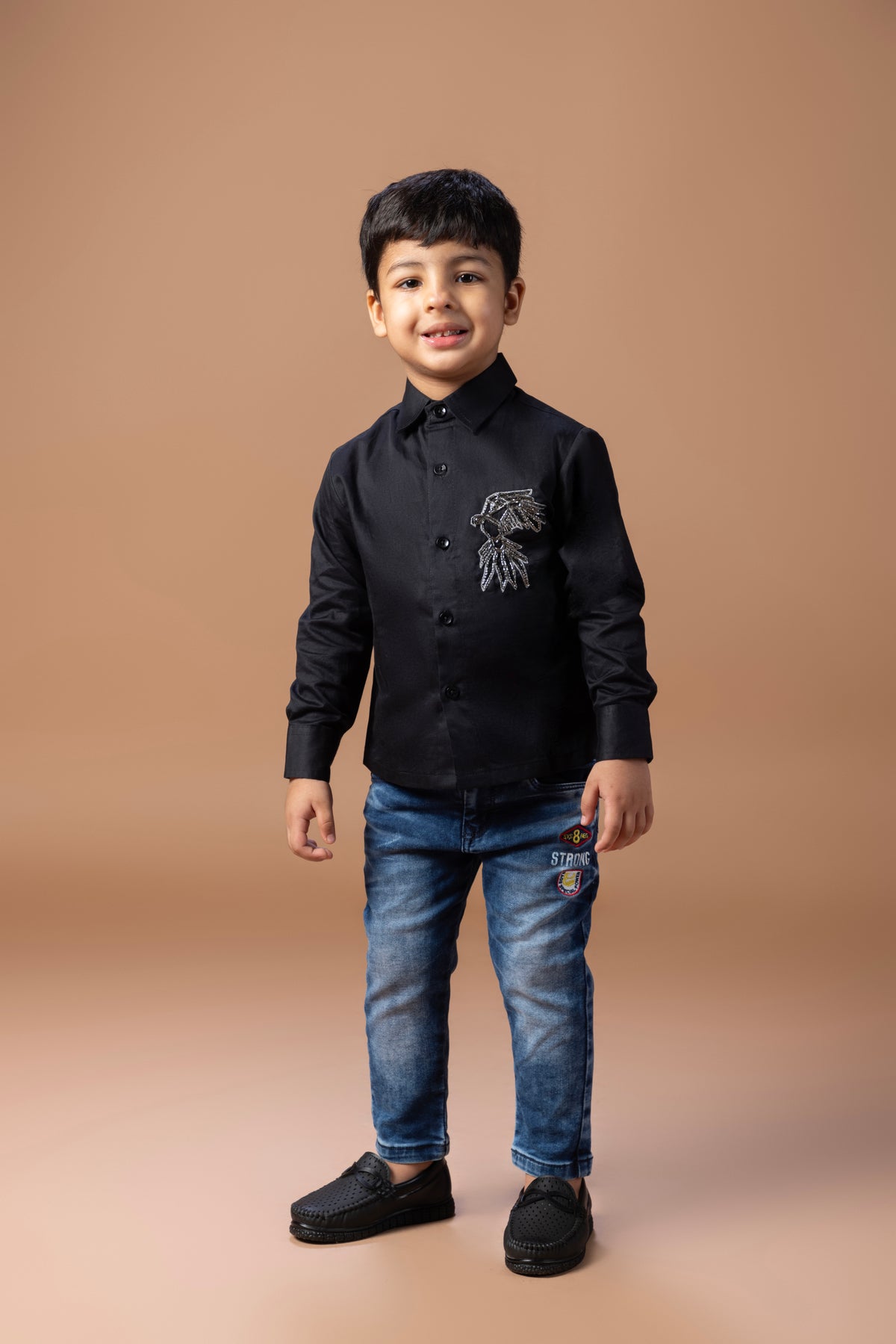 BIRD HAND EMBRODERY FULL SHIRT