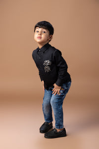 BIRD HAND EMBRODERY FULL SHIRT
