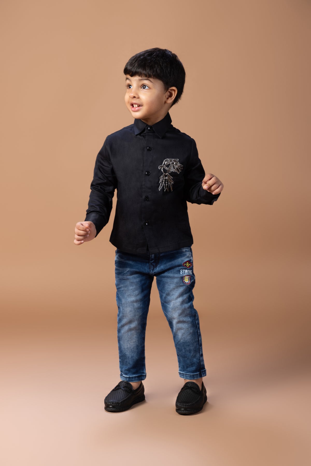 BIRD HAND EMBRODERY FULL SHIRT