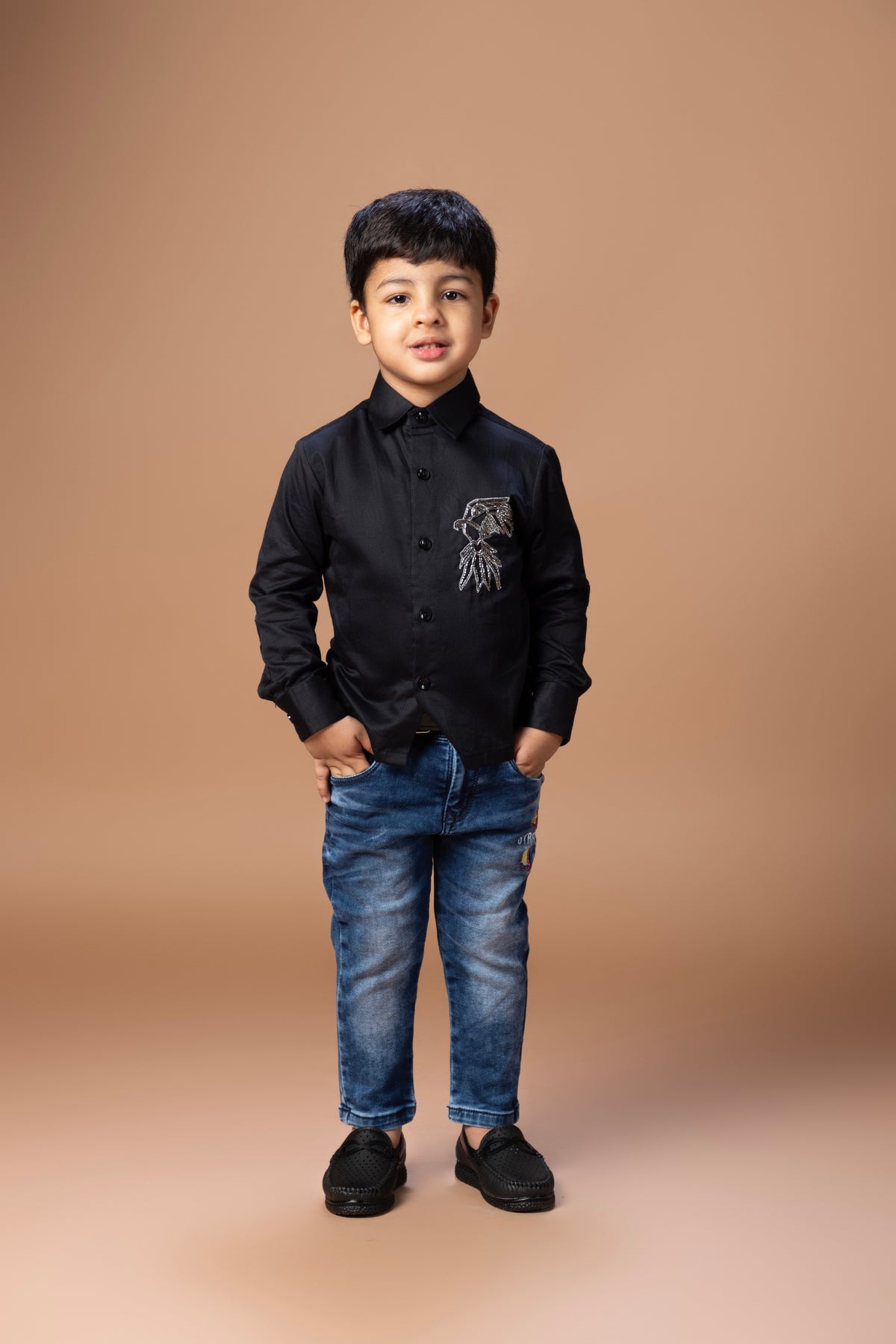 BIRD HAND EMBRODERY FULL SHIRT