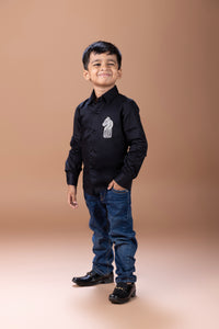 BLACK HORSE HAND EMBRODERY FULL SHIRT