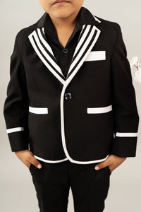 BLACK STYLISH COAT AND PANT