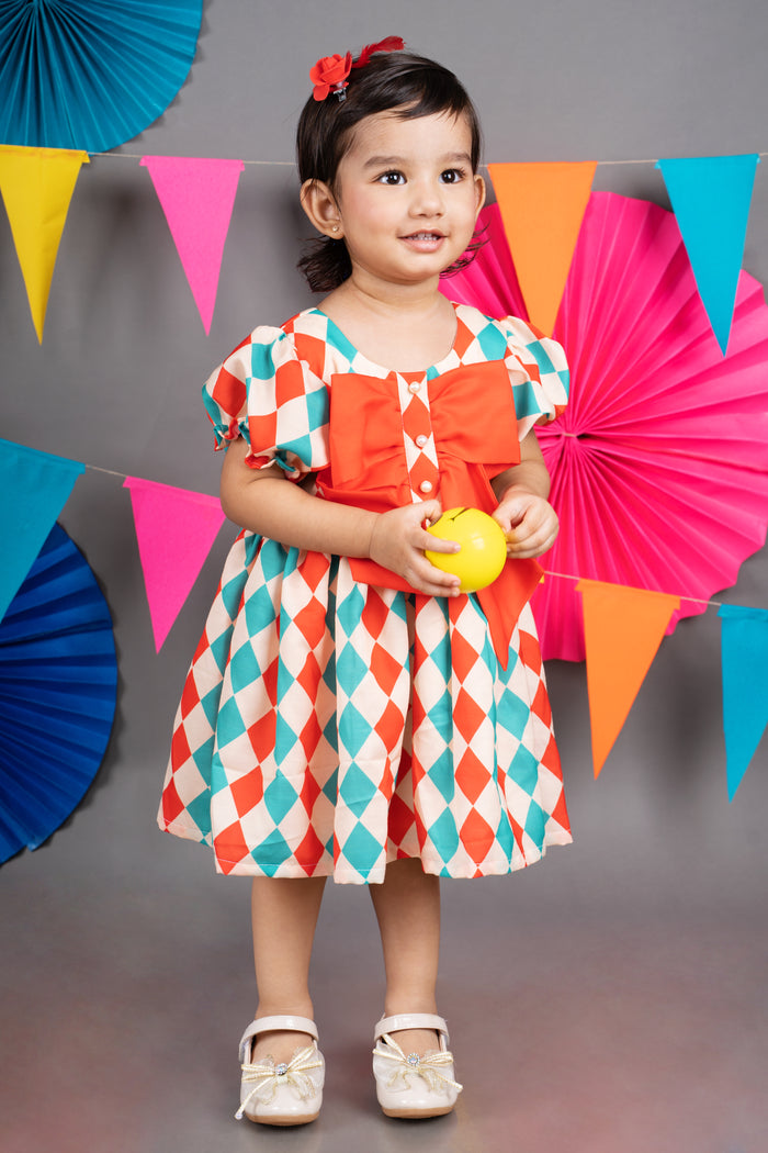CARNIVAL DIAMONDS PRINTED STYLISH DRESS
