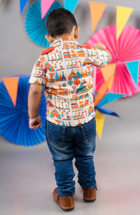 CARNIVAL CIRCUS PRINTED HALF SHIRT