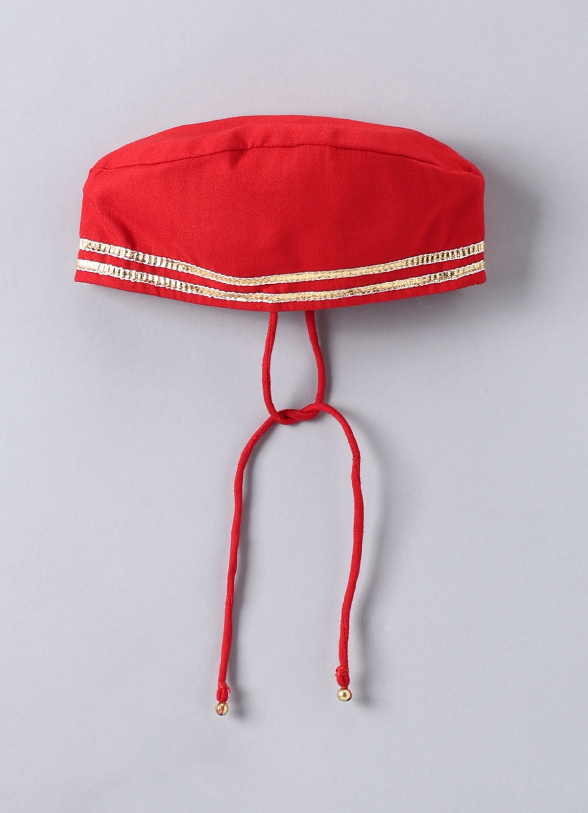 JAMANA BOY RED WITH PARACHUTE/AEROPLANE EMBROIDERY FRONT OPEN TOP WITH DHOTI SET