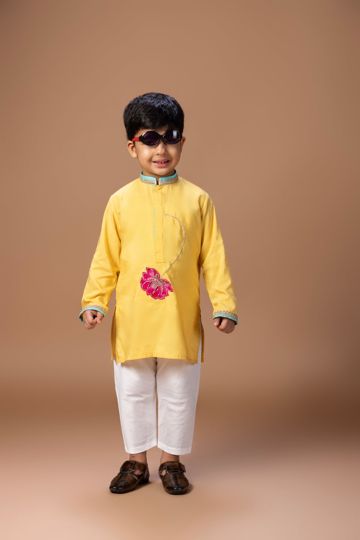 LOTUS HEAVY EMBROIDERY KURTA WITH PAJAMA SET