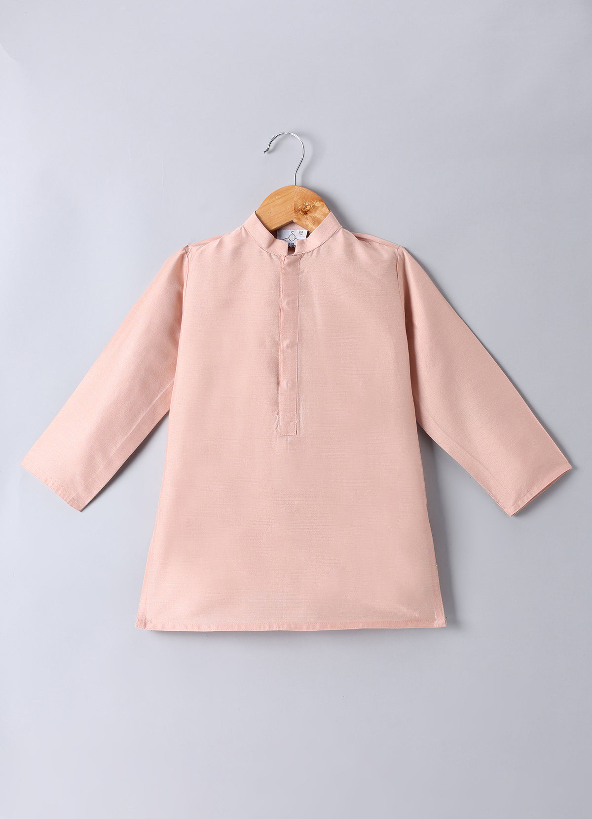 PEACH KURTA WITH LEAFS HAND PAINTED EMBROIDERY BUNDI JACKET WITH PAJAMA SET