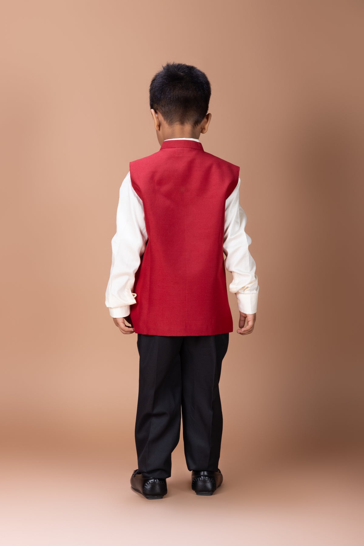 WHITE SHIRT WITH PHOENIX MULTICOLOUR EMBROIDERY BUNDI NEHRU JACKET WITH PANT SET