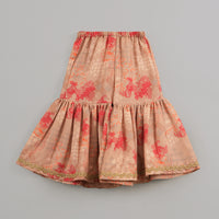 BEIDGE GEOMETRICAL PRINTED HAND EMBROIDERY TOP WITH GEOMETRICAL PRINTED SHARARA SET