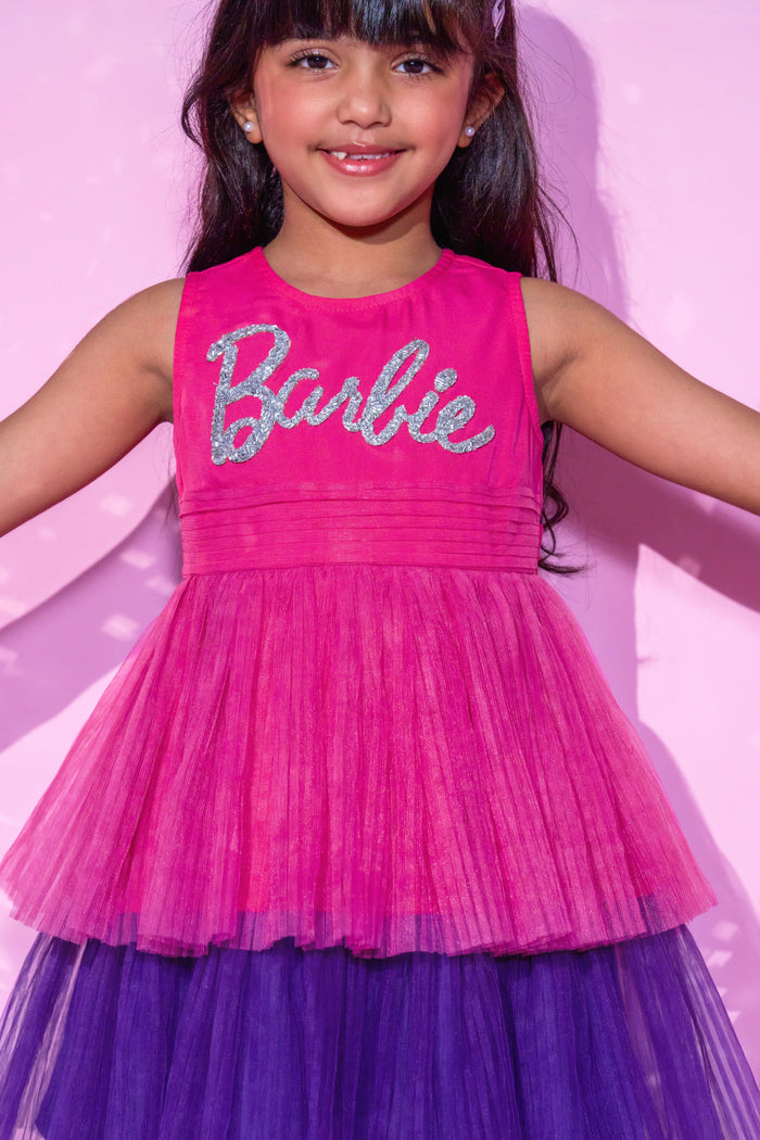 Barbie's Girls Pink Layered Dress