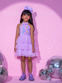 Barbie's Girls Purple Three Layered Dress