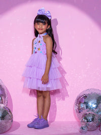 Barbie's Girls Purple Three Layered Dress