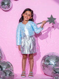 Barbie's Girls Blue Shrug and Skirt with Bustier Co-ordinate set