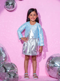 Barbie's Girls Blue Shrug and Skirt with Bustier Co-ordinate set
