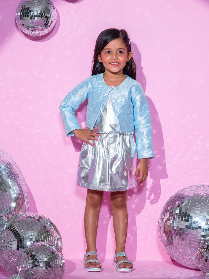 Barbie's Girls Blue Shrug and Skirt with Bustier Co-ordinate set