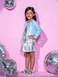 Barbie's Girls Blue Shimmer Rockstar Shrug