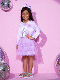Barbie's Girls Purple Shrug and Skirt with Bustier Co-ordinate set