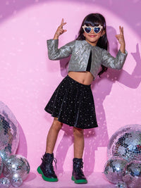 Barbie's Girls Sliver Shrug and Skirt with Bustier Co-ordinate set