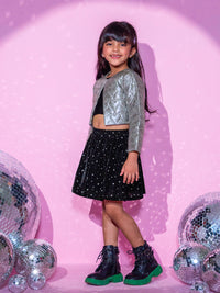Barbie's Girls Sliver Shrug and Skirt with Bustier Co-ordinate set