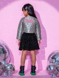 Barbie's Girls Sliver Shrug and Skirt with Bustier Co-ordinate set