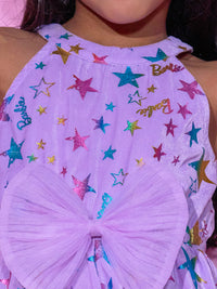 Barbie's Girls Purple Jumper with 3D bow