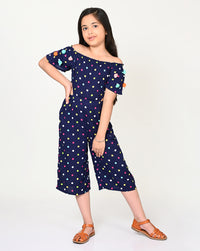 Sassy Boho Girls Navy Jumpsuit From The Sibling Collection
