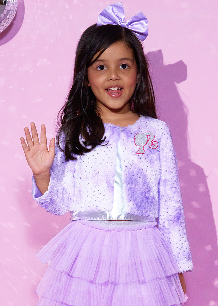Barbie's Girls Purple Shrug and Skirt with Bustier Co-ordinate set