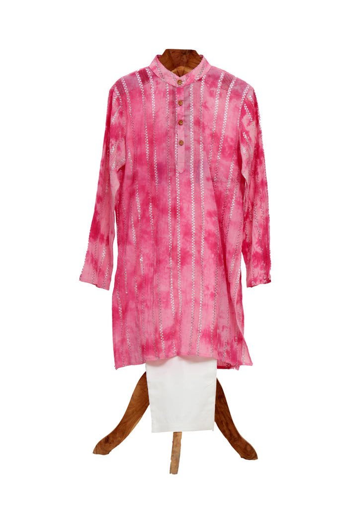 Cotton Lurex Kurta Pyjama Set