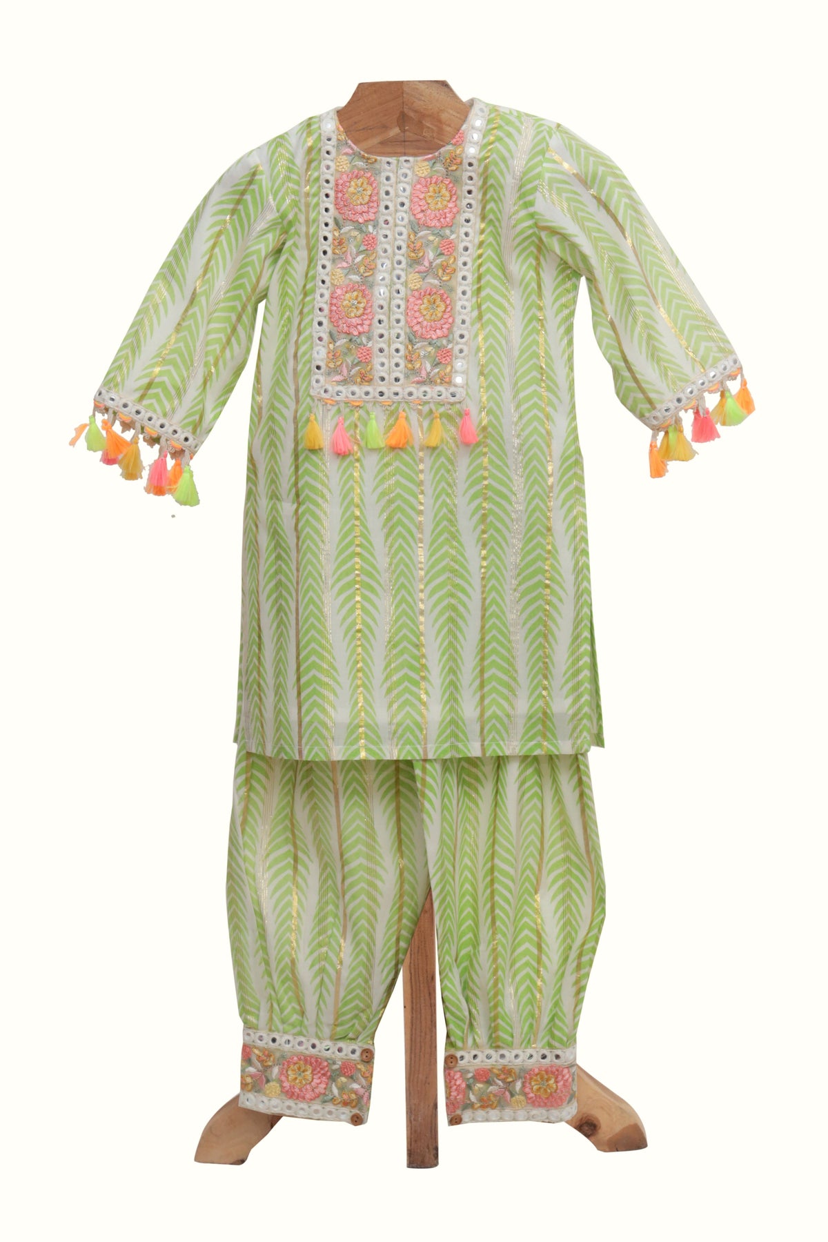 Cotton Kurta With Heram Pants