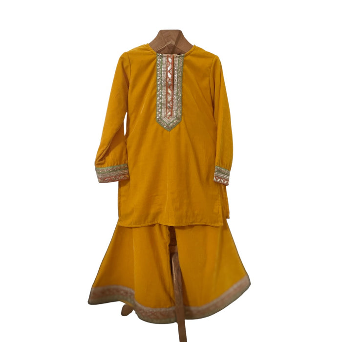 Velvet Sharara Set