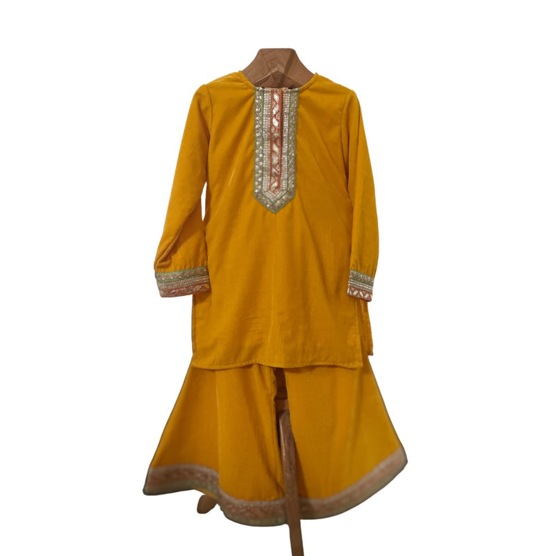 Velvet Sharara Set