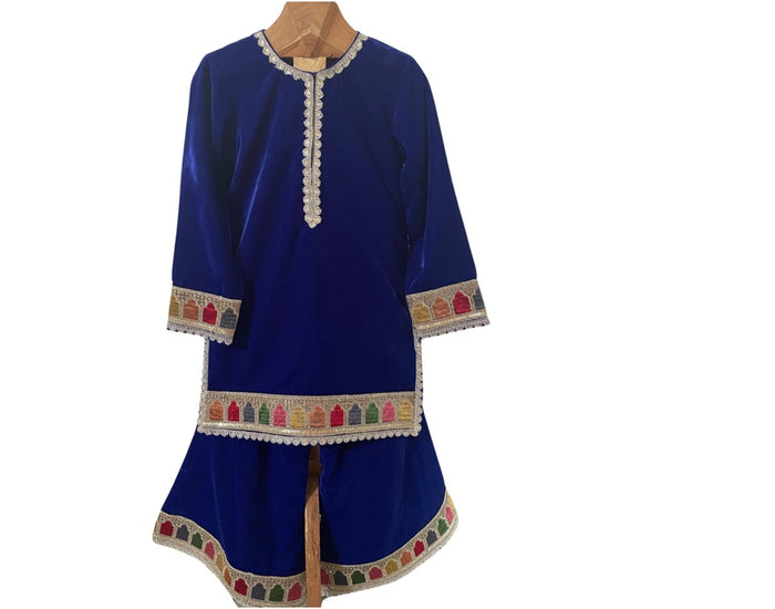 Velvet Sharara Set