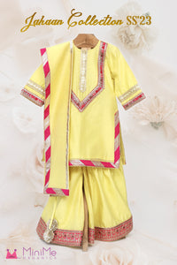 Chanderi Kurta And Sharara With Chanderi Dupatta