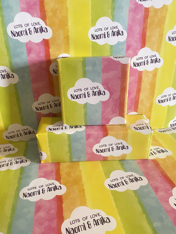 Rainbow Rays Wrapping Paper