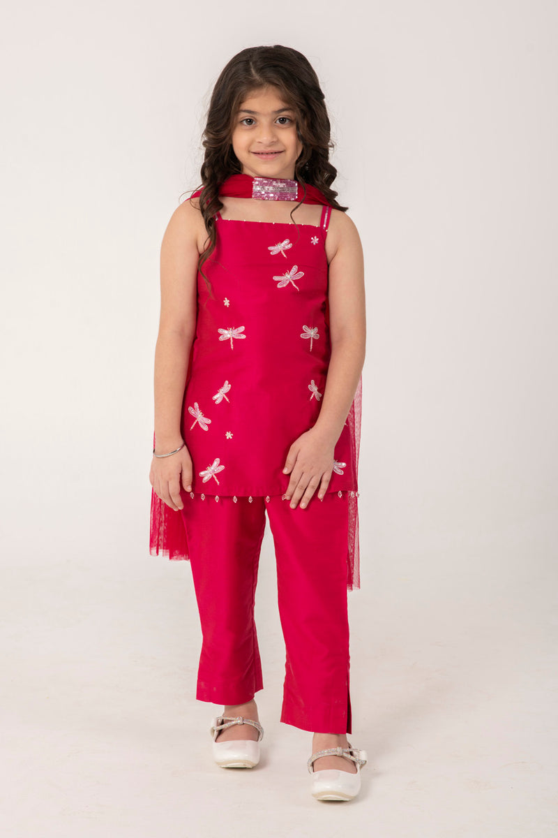 STRAPY RANI PINK SUIT