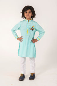 TOUCAN BIRD EMBROIDERY KURTA