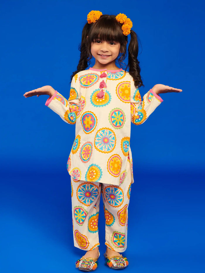 Mandana Girls Matching Kurta Set