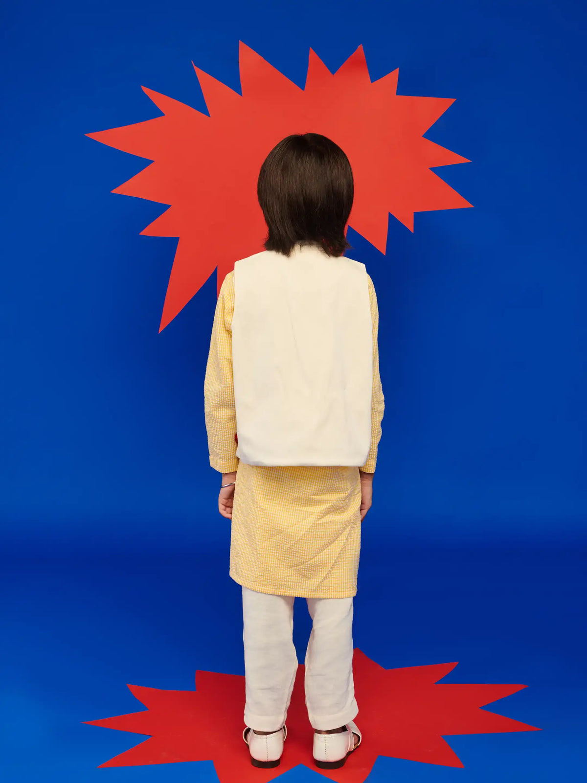 Waffle Kurta With Mitthu Jacket Set