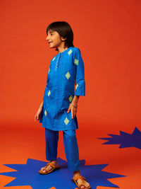 Blue Katli Boys Kurta Set