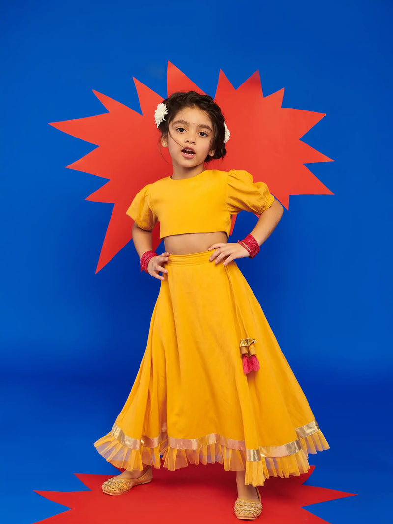 Kesari Top and Flare Skirt Set