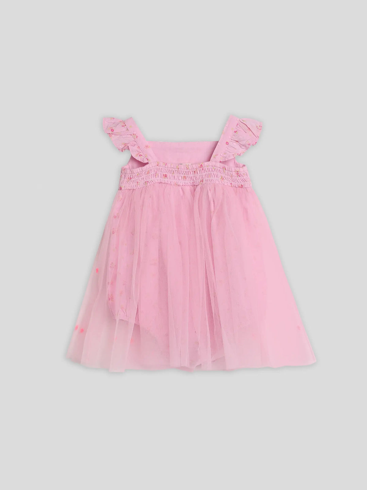 Mesh Pink Romper Dress