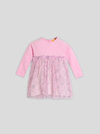 Printed Pink Tulle Dress