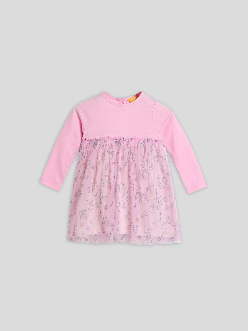 Printed Pink Tulle Dress