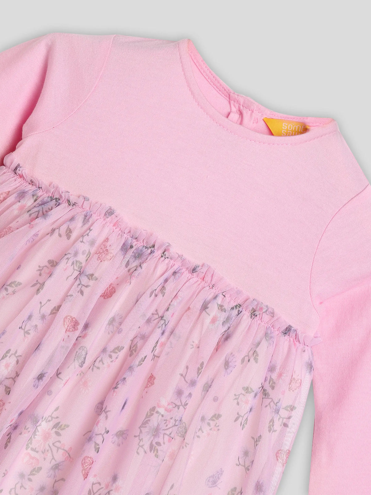 Printed Pink Tulle Dress