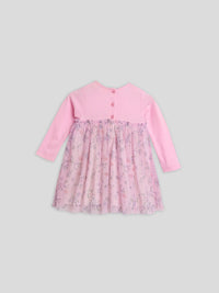 Printed Pink Tulle Dress