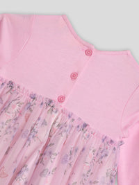 Printed Pink Tulle Dress