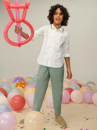 Pintuck Shirt & Pant Set