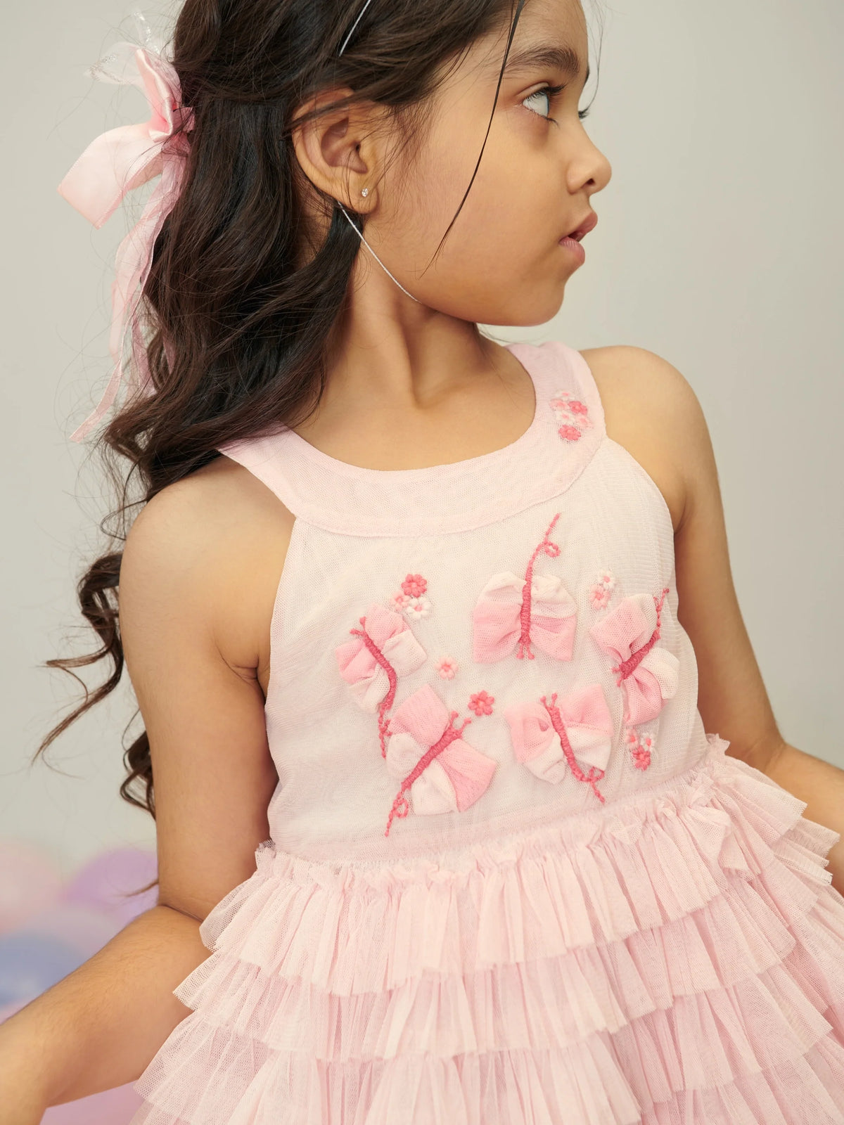 Ombre Flounce Tulle Dress