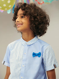 Blue Shirt & Shorts Set