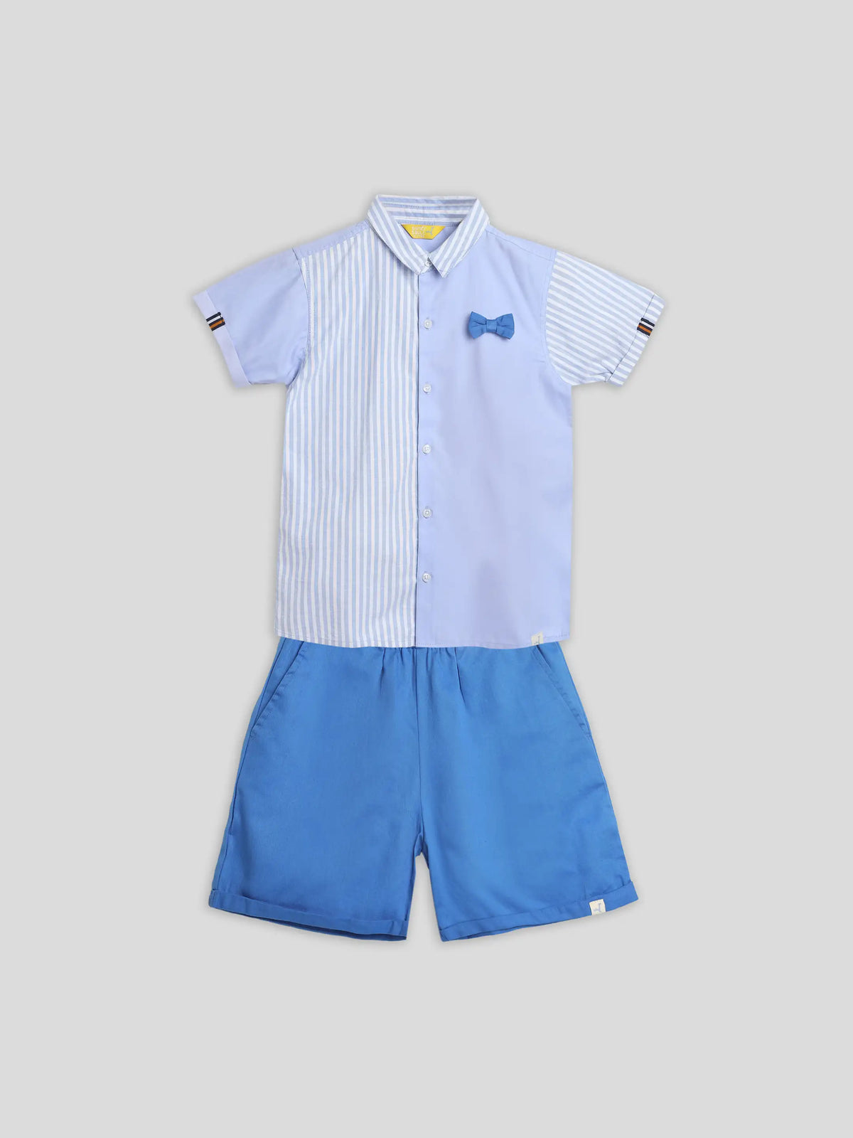 Blue Shirt & Shorts Set